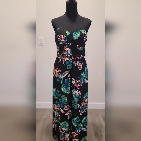 Xhilaration Dresses Xhilaration Black Floral Maxi Dress Poshmark